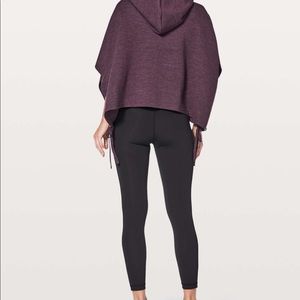 Lululemon All in a day hooded poncho heatherd black cherry one size